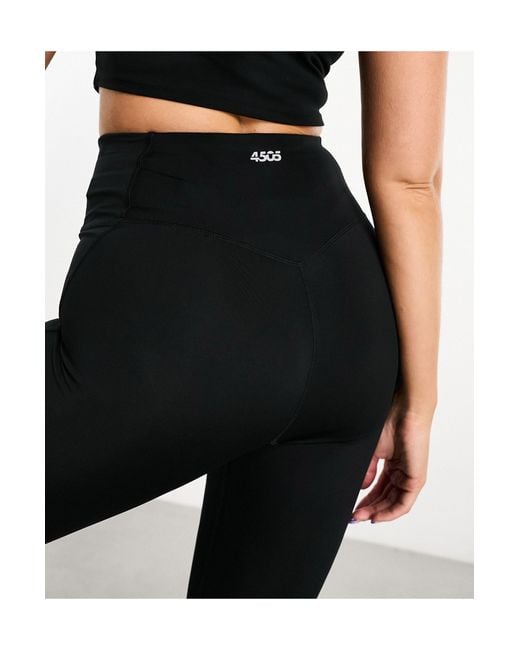 ASOS 4505 Hourglass Icon 7/8 legging With Bum Sculpt Seam Detail And Pocket  in Black