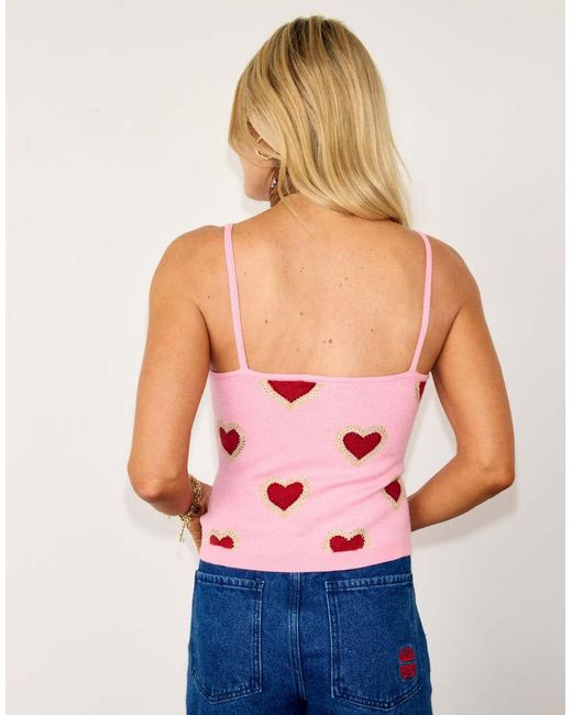Never Fully Dressed Pink Knitted Cami Top Co-ord