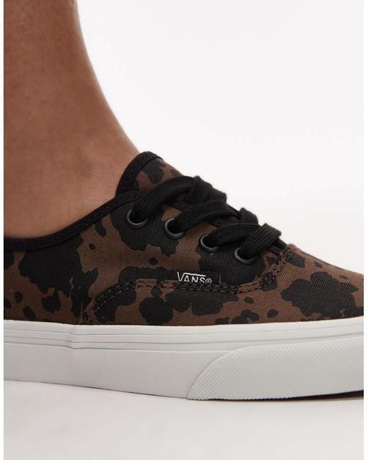Vans Black – authentic – sneaker mit kuhfleckenmuster