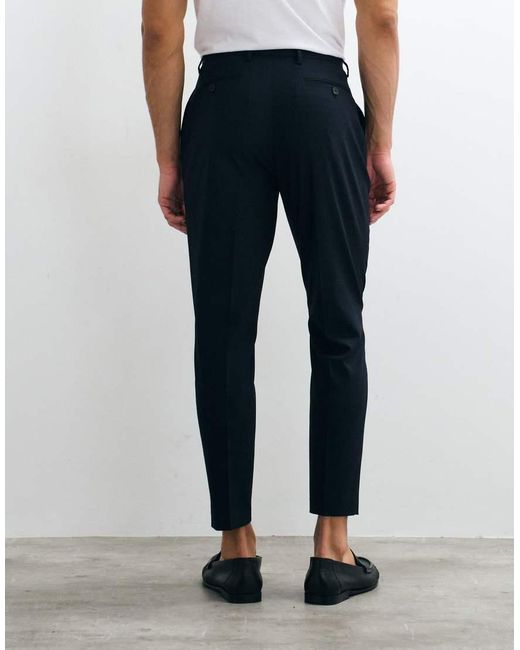 ASOS White Tapered Suit Trousers for men