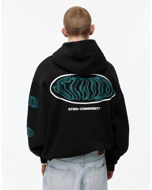 Pull&Bear – kapuzenpullover in Black für Herren