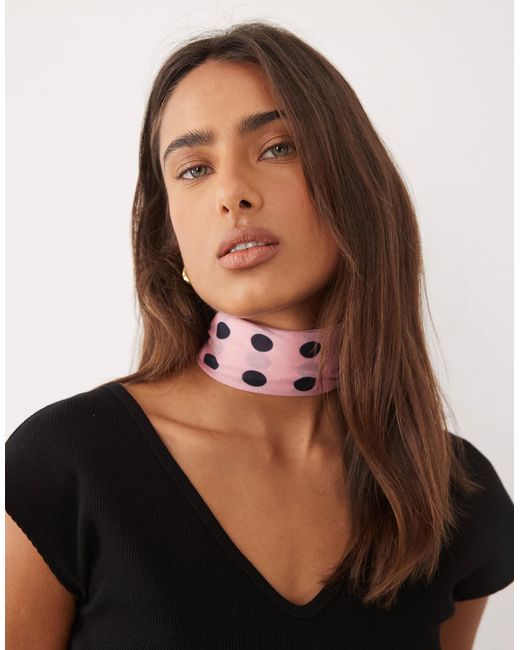 Mango Brown – halstuch mit polka dots