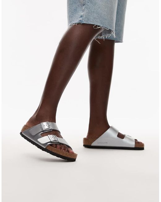 Birkenstock Metallic Arizona Birko Flor Sandals