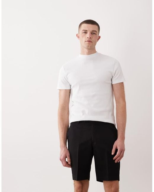 ASOS Natural Tailored Slim Shorts for men