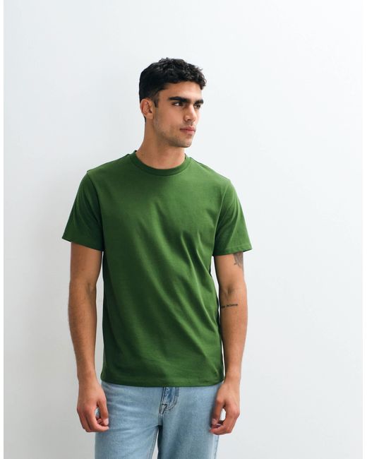 ASOS – basic-t-shirt in Green für Herren
