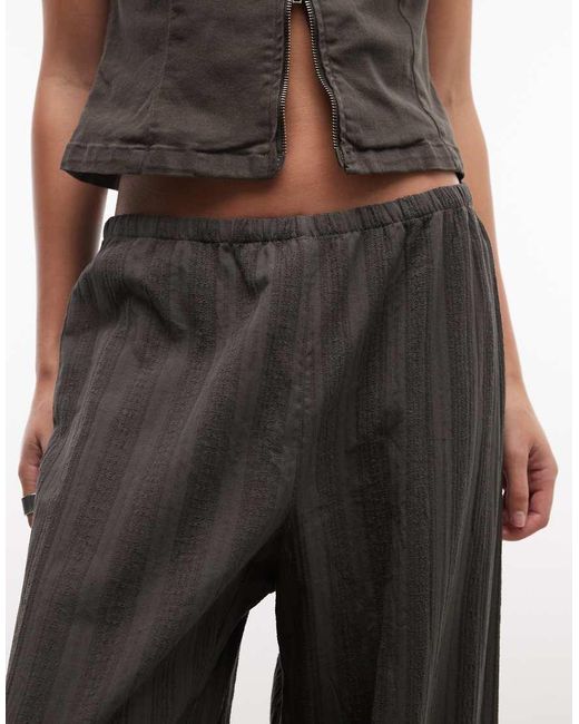 Weekday Gray Pull On Cotton Pants