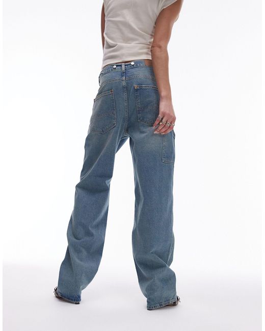 TOPSHOP Blue Carpenter Jeans