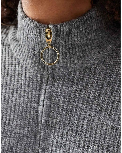 ONLY Gray High-Neck Knit Jumper
