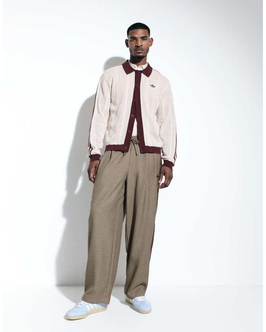 adidas Originals x ASOS Brown Knitted Cardigan for men
