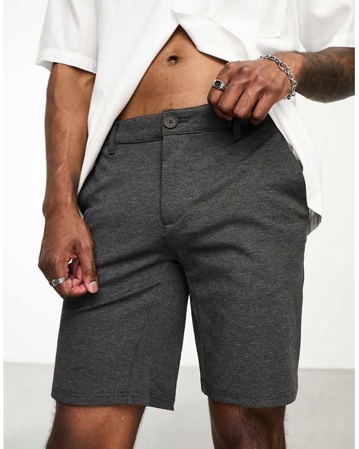 Only & Sons Black Smart Jersey Short for men