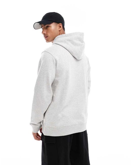Jack & Jones Oversized Hoodie Met Geborduurd Logo in het White voor heren