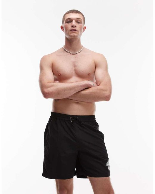 AllSaints Black Orlando Swimshort for men