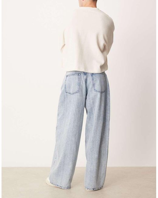 ASOS White Oversized Baggy Jeans for men