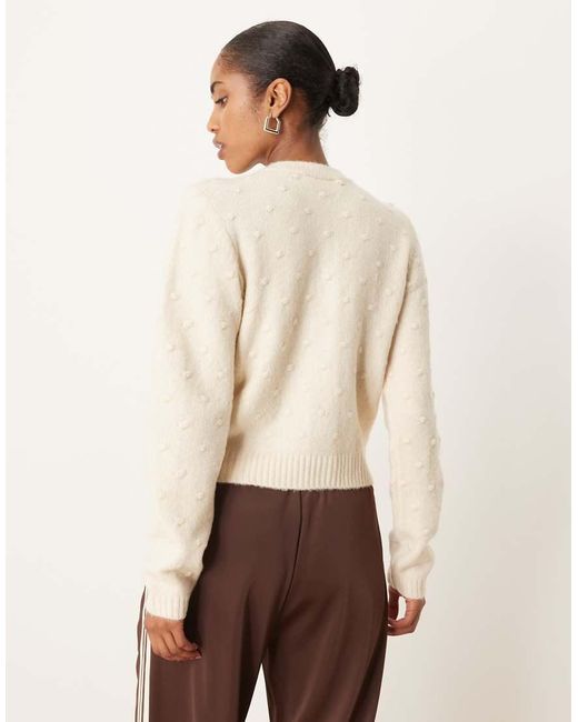 Vila Brown Long Sleeve Jacquard Knit Cardigan