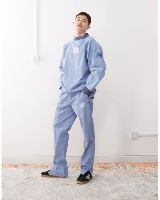 Umbro Blue Drill Embroidered Logo Pants for men