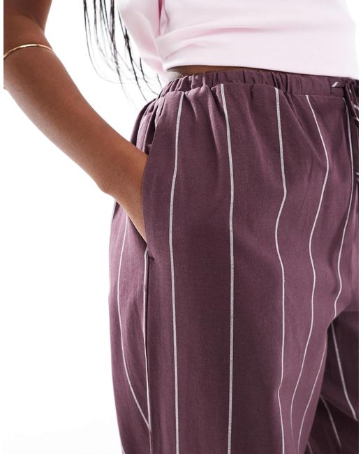 ASOS Purple Wide Leg Trousers