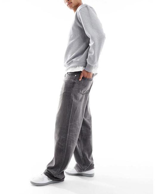 Calvin Klein Gray baggy Jeans for men