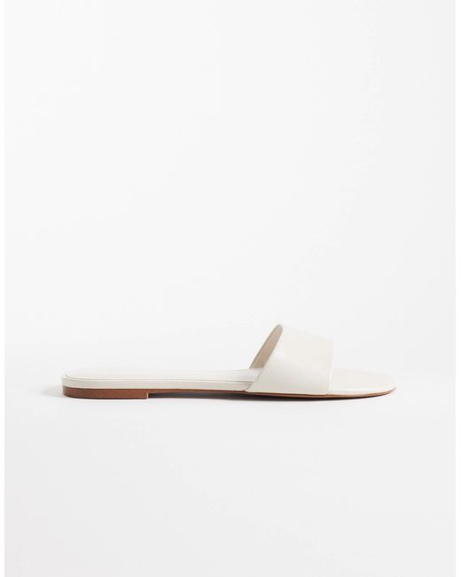 Mango Natural – flache slider aus kunstleder