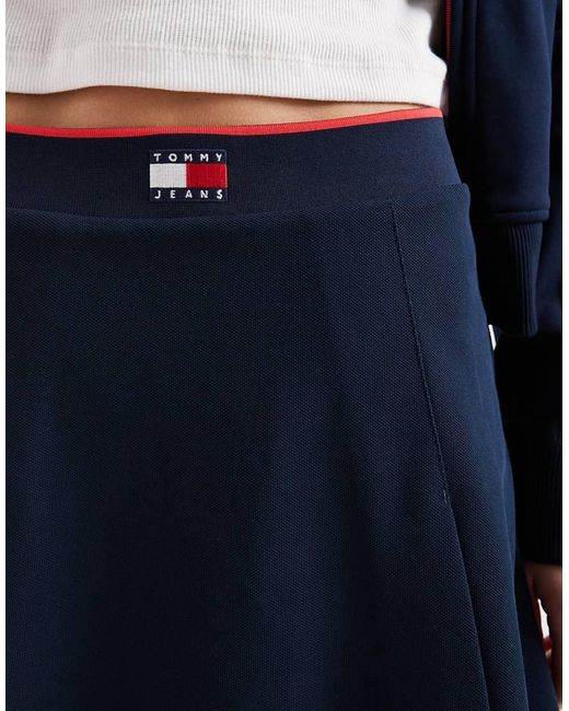 Tommy Hilfiger Blue Pique Mini Skirt Co-Ord