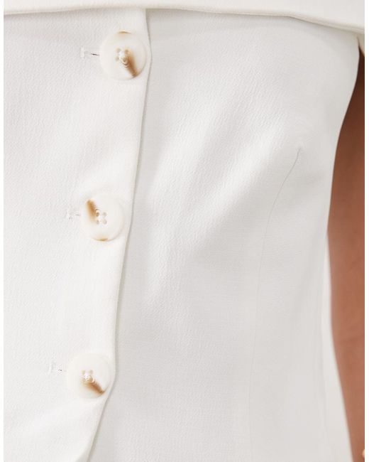 ASOS White Tailored Bandeau Button Through Waist Coat