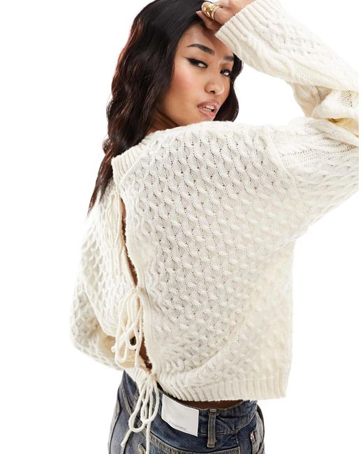 Miss selfridge cable knit jumper store
