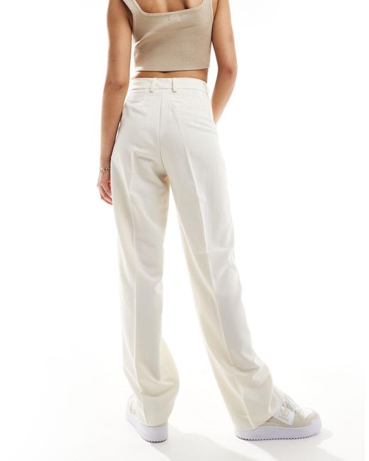 JJXX White Mary High Waisted Tailored Trousers for men