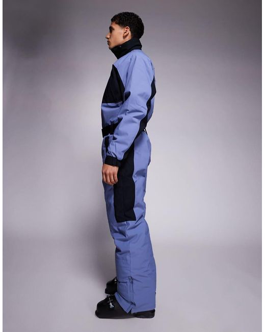 ASOS 4505 Ski & Snow Blue 4505 Ski Water Repellent Straight Fit Belted Ski Suit for men