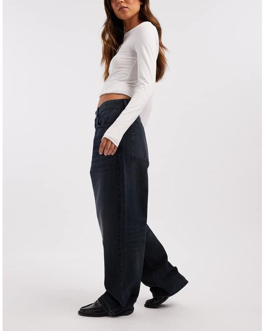 Collusion Blue X001 Antifit Mid Rise Jeans