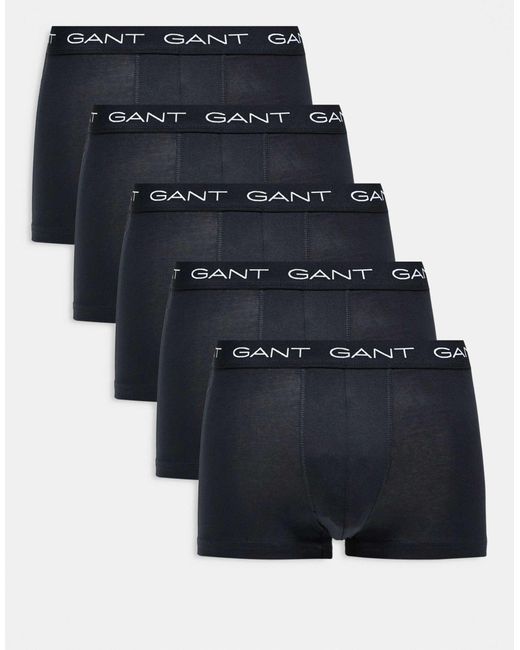 Gant – e unterhosen mit logobund im 5er-pack in Blue für Herren