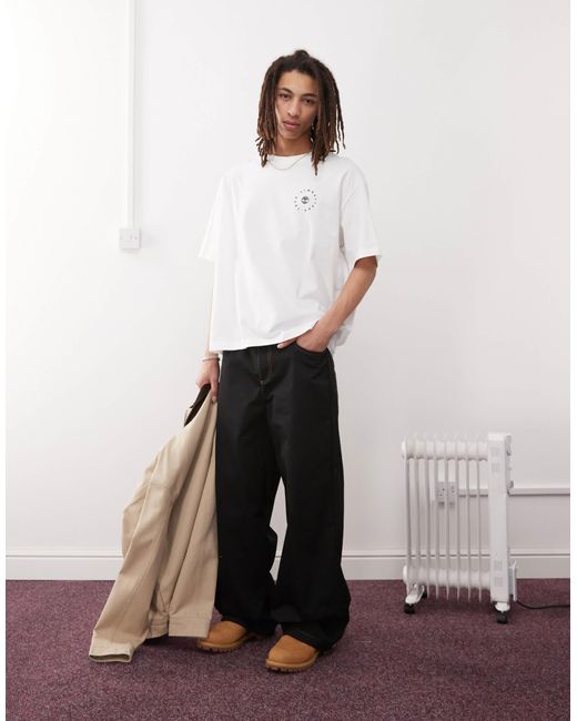 Timberland White Timbs 6"" Backprint Oversized T-shirt for men
