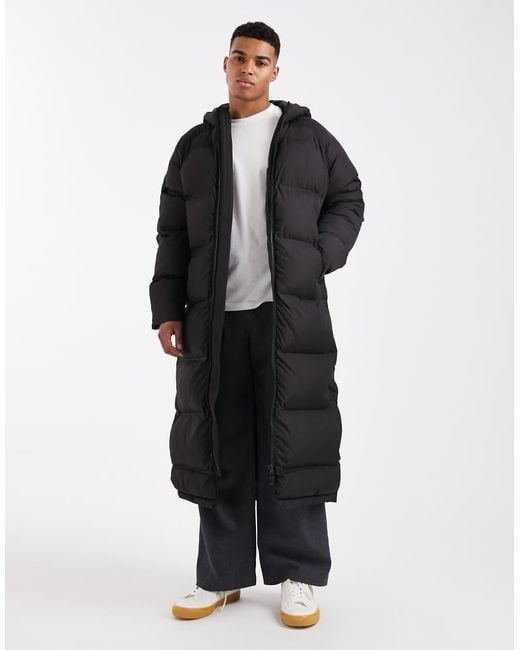 Piumino Lungo di ASOS in Black da Uomo