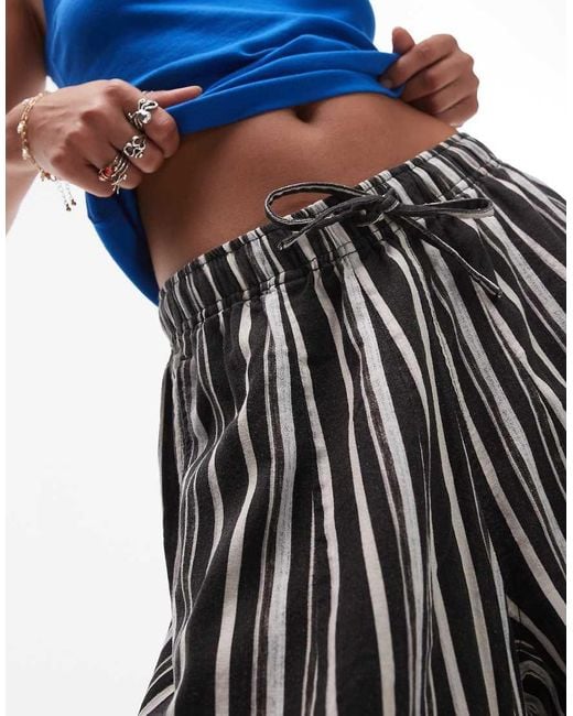 TOPSHOP Multicolor Linen Balloon Trouser