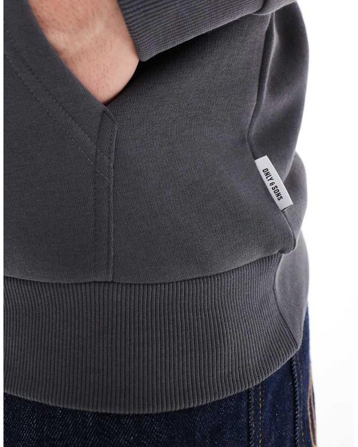Only & Sons Blue Slim Fit Hoodie for men