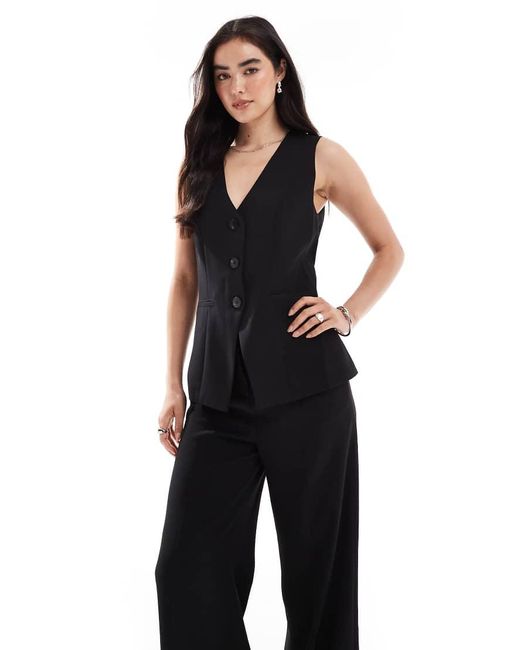 French Connection Black Tailored Waistcoat Detail Jumpsuit