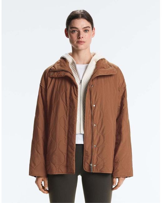Oysho Brown Waterrepellent Fellex Aerogel Padded Jacket