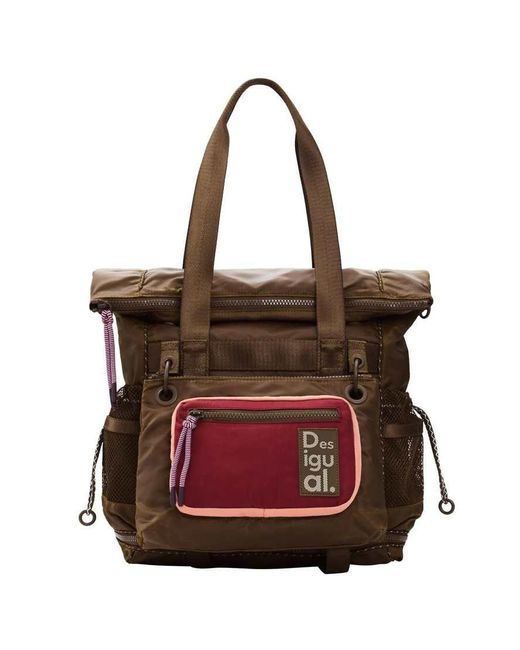 Desigual Red Large Voyager Multiposition Backpack