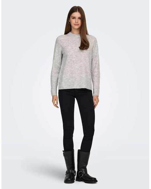 ONLY White Knitted Pullover