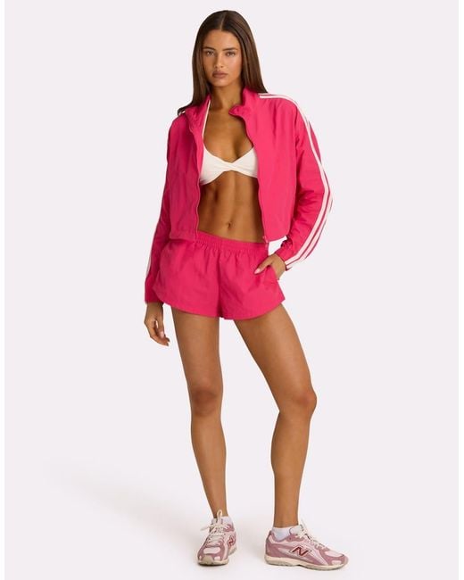 BO+TEE Red Bo+tee Elasticated Waist Mini Shorts