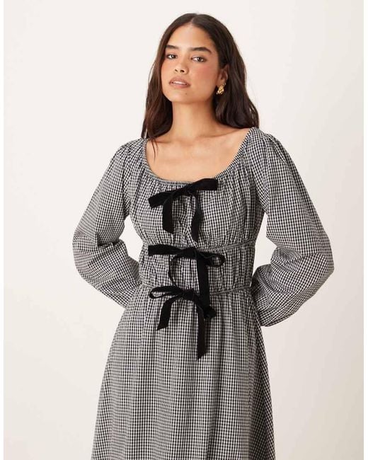 Glamorous Gray Tie Front Maxi Dress