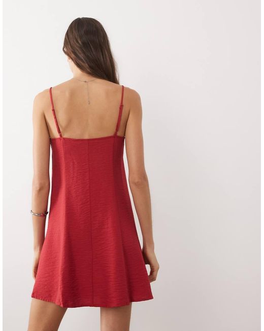 Mango Red Strappy Mini Dress