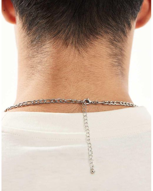 Collana Argentata di ASOS in Natural da Uomo