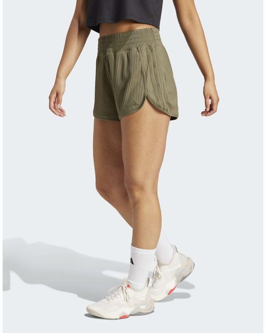 Adidas Originals Green – pacer all gym seasonal – gerippte, farblich abgestimmte shorts