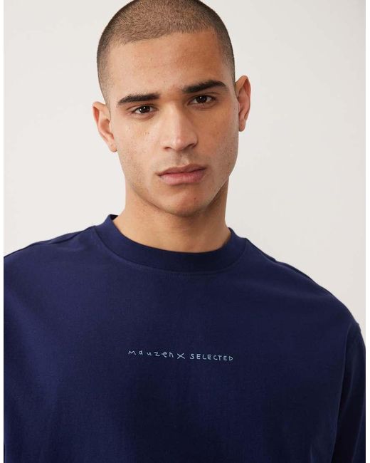 X Mduzeh SELECTED de hombre de color Blue