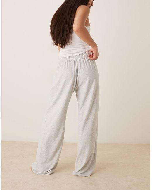 Abercrombie & Fitch Natural Wide Leg Lounge Trousers