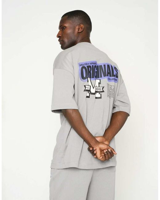 Camiseta Definitivo Extragrande Alliance De Multiply Apparel de color Gray