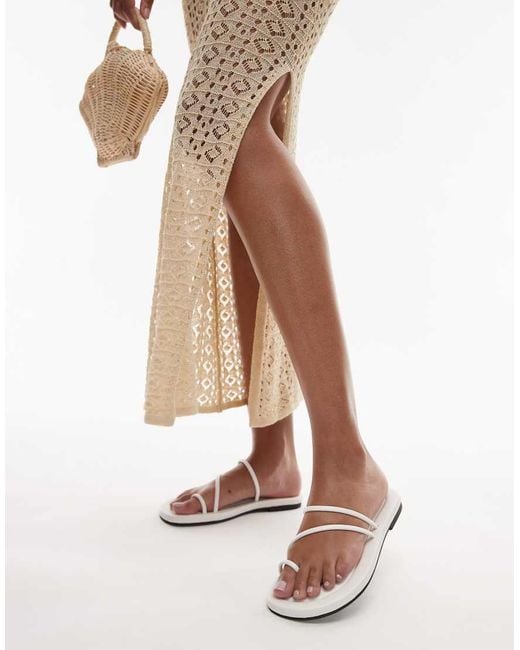 TOPSHOP White Jasper Minimal Sandal