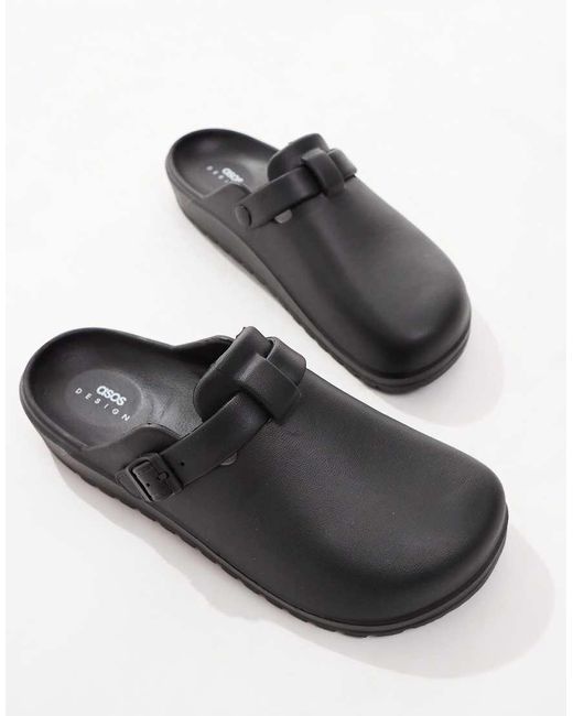 Sandali Stile Zoccolo Neri di ASOS in Black da Uomo