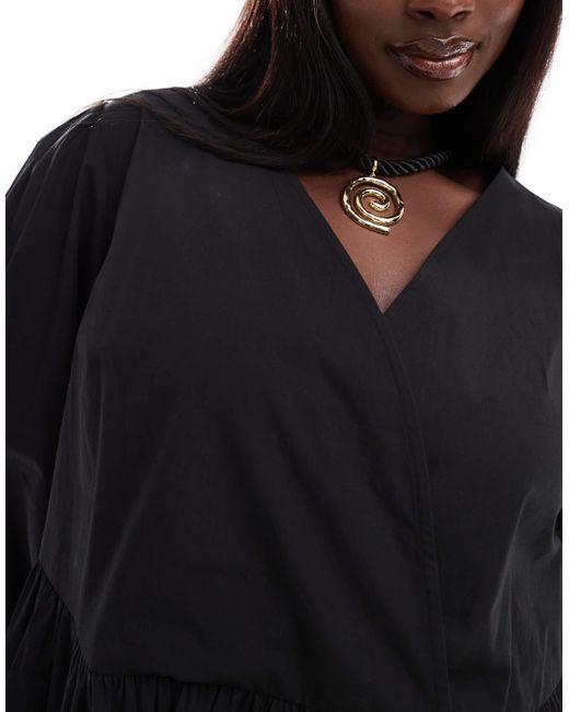 ASOS Black Asos design curve – mini-hängerkleid