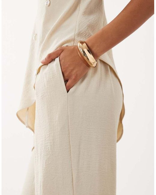 Six Stories Natural High Waist Flowy Pants
