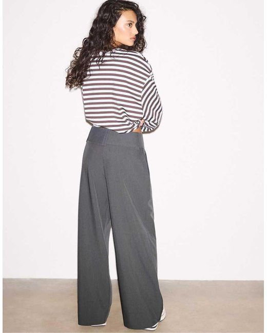 Stradivarius Gray Smart Trousers With A Waistband